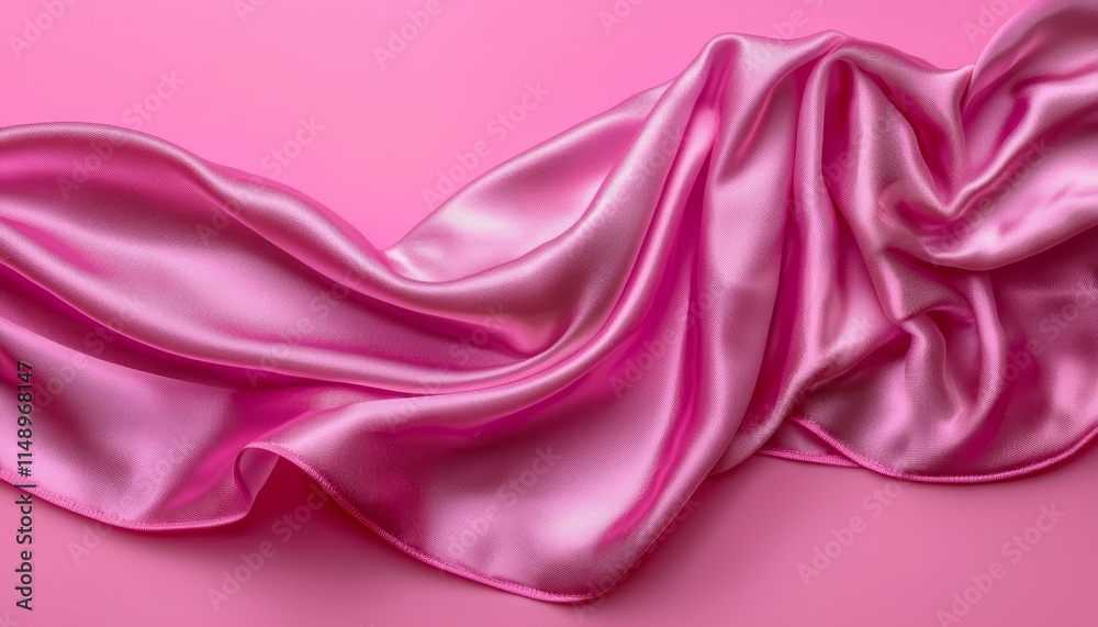 Draped Pink Silk Fabric Soft Texture Background Draped Pink Silk Fabric Soft Texture Background