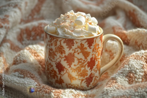 Wallpaper Mural Autumnal Comfort Drink in a Decorative Mug Torontodigital.ca