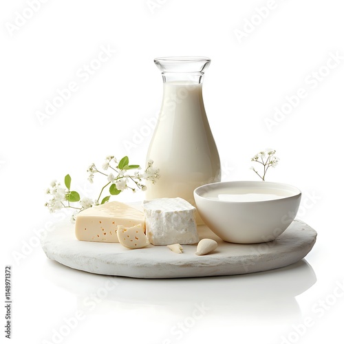 milk isolated on white background