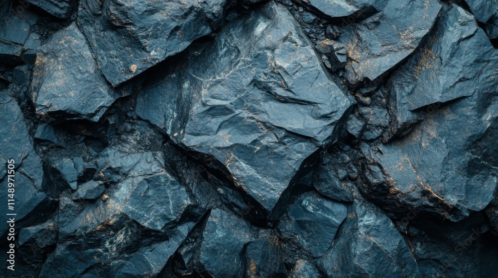Dark Blue Rough Textured Rock Formation Dark Blue Rough Textured Rock Formation