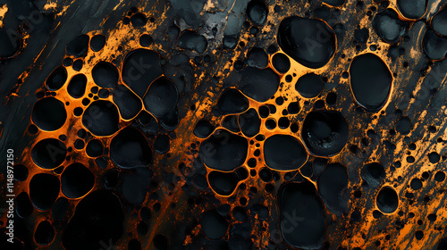 Olden spots on black background. Immemorial. Illustration