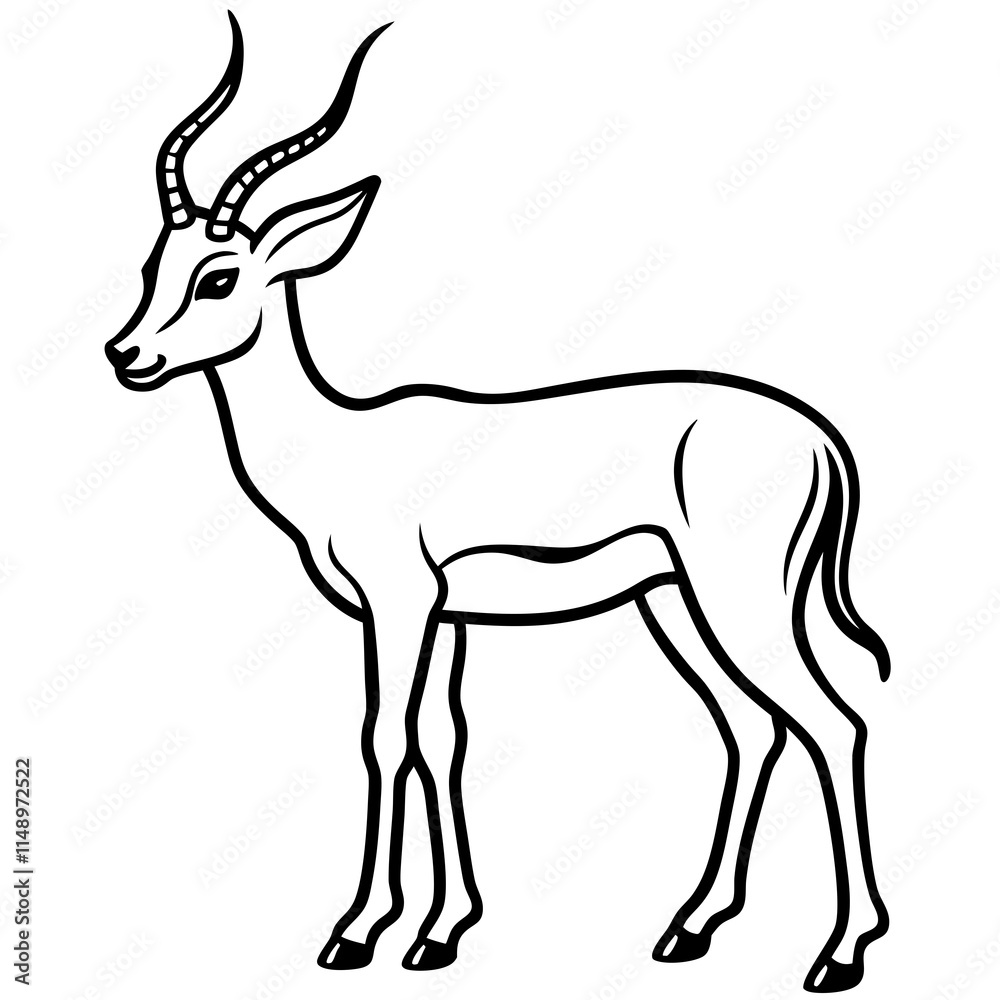 Impala vector with a white background Impala vector with a white background
