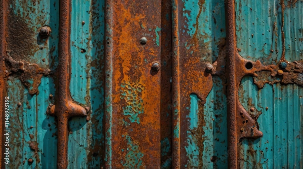 Rusty background, cracked paint, rusty stains on metal, old background Rusty background, cracked paint, rusty stains on metal, old background