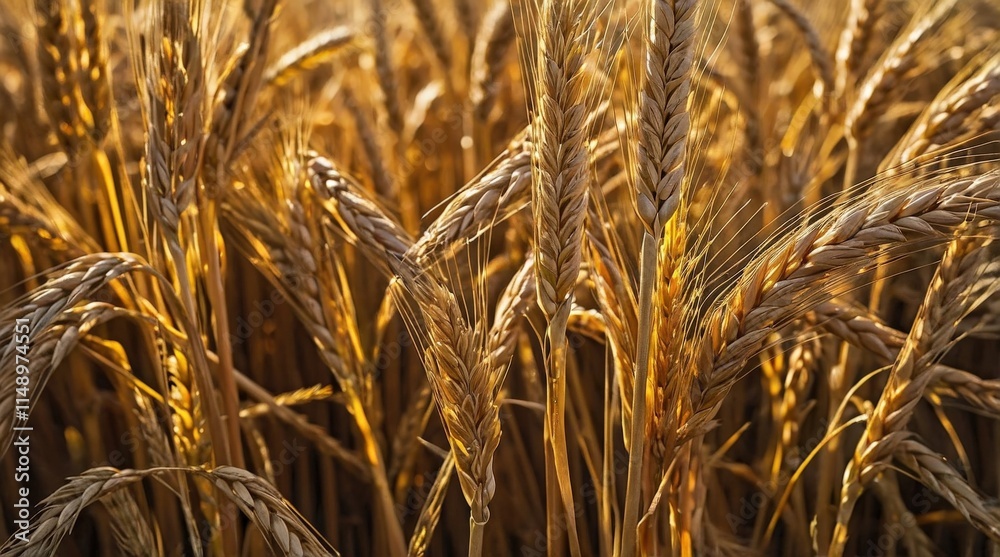 Fototapeta premium ears of wheat close-up, ripe ears, field