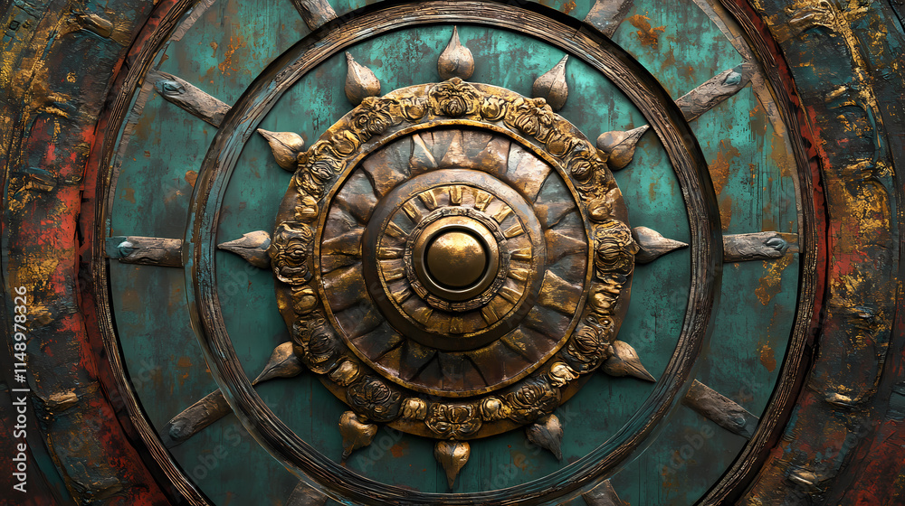 Fototapeta premium buddhist swoyamb pattern