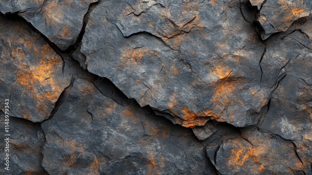 Dark Grey And Orange Rock Surface Texture Dark Grey And Orange Rock Surface Texture