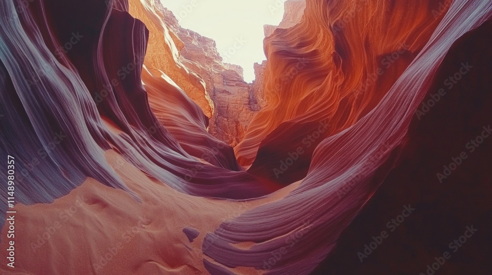 Obraz premium Stunning Geological Formation in Vibrant Orange and Red Colors