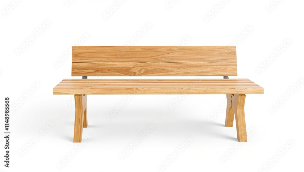  Highly detailed photorealistic 3D render bench