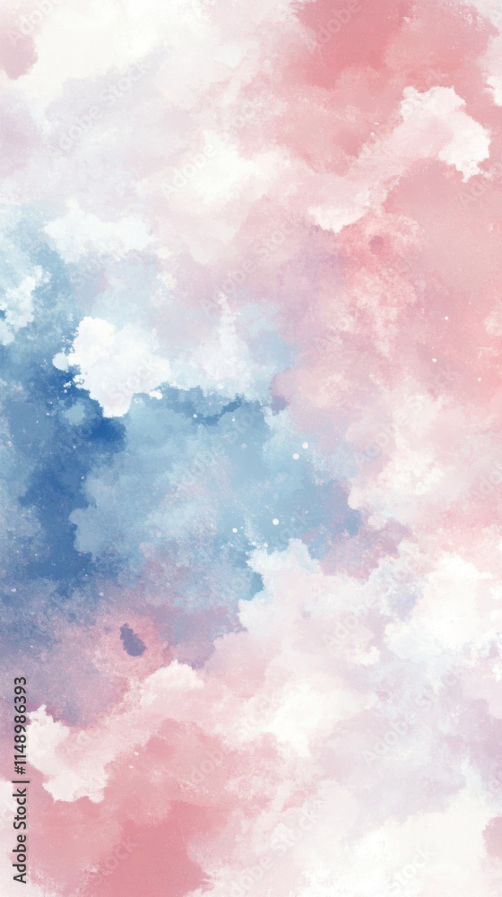Fototapeta premium A pastel gradient mystical fantasy cloudscape, infusing a sense of wonder and the fantastical into the fabric of everyday life.