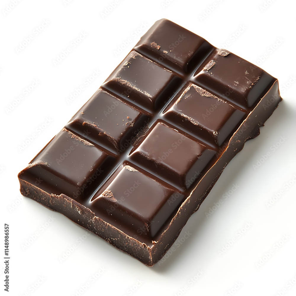 Fototapeta premium chocolate bar isolated on white background