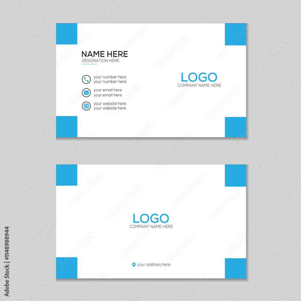 Modern Business Card Creative and Clean Business Card Template. Modern Business Card Creative and Clean Business Card Template.