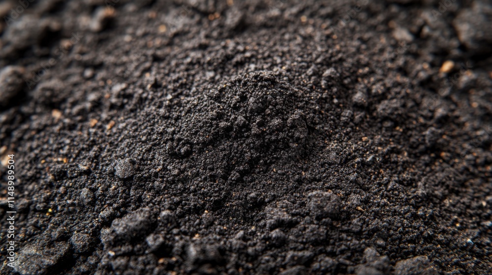 Dark Soil Texture Close Up Image Dark Soil Texture Close Up Image