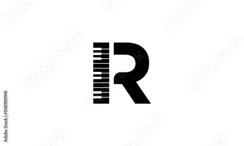 Piano lettering R logo