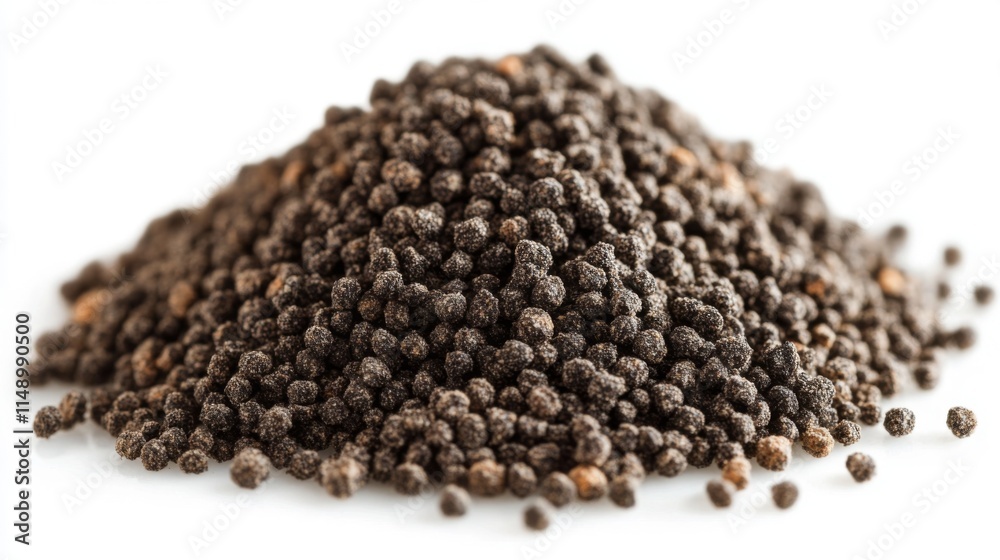 A Pile Of Dark Brown Granulated Seeds A Pile Of Dark Brown Granulated Seeds