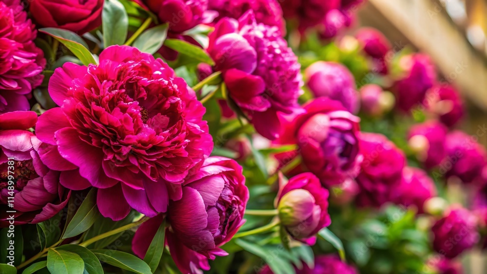 Elegant Burgundy & Pink Peony Floral Background for Architecture Photography Elegant Burgundy & Pink Peony Floral Background for Architecture Photography