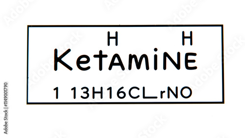 chemical structure of Ketamine (C13H16ClNO) photo