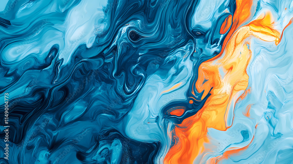 Obraz premium Abstract water surface with ripples and reflections, water, surface, abstract, background, nature, liquid, aqua, blue, reflection. Rippling. Illustration