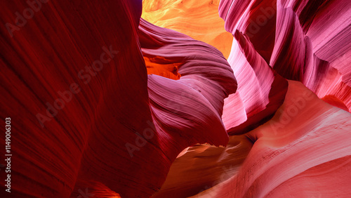 amazing and colorful antelope canyon near page in arizona - travel and art concept