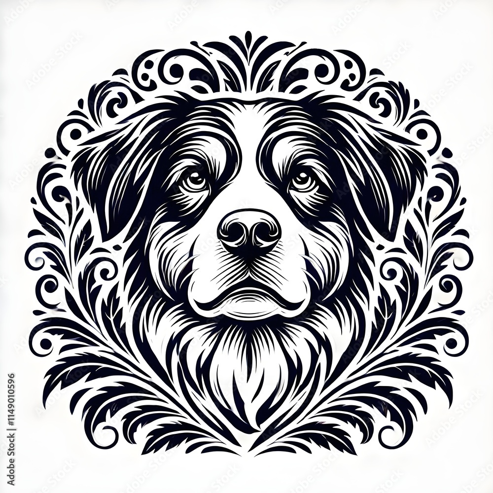 line art dog design white background vactor line art dog design white background vactor