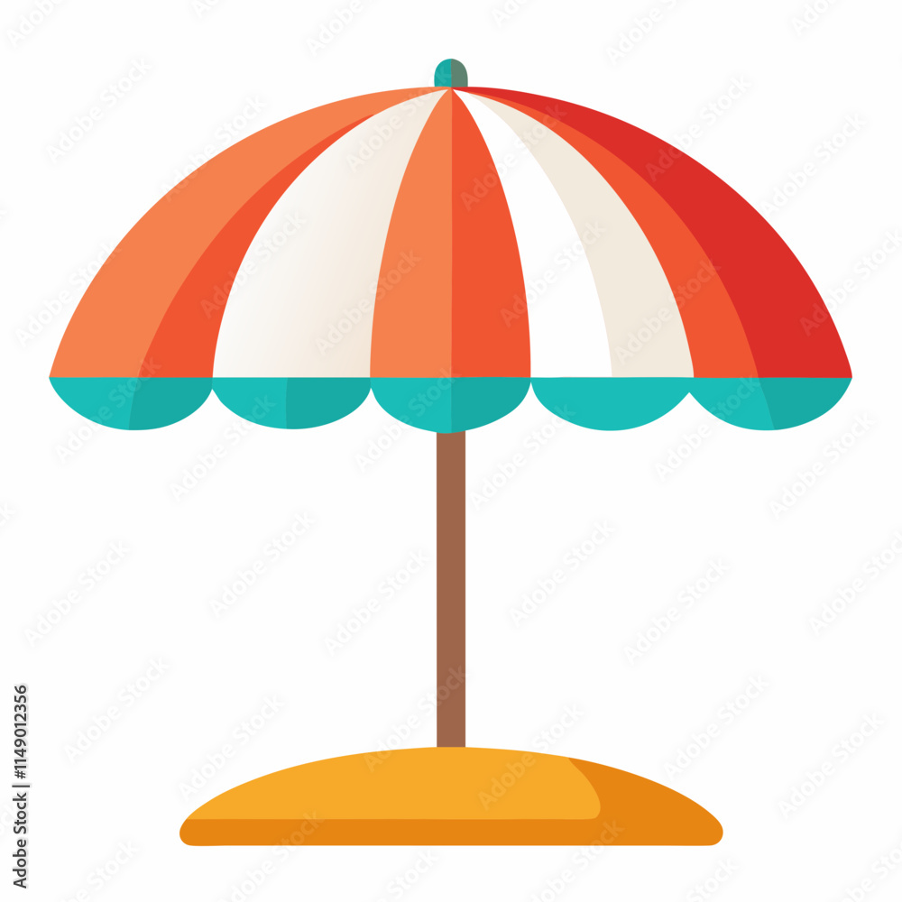beach umbrella vector icon ,white background beach umbrella vector icon ,white background