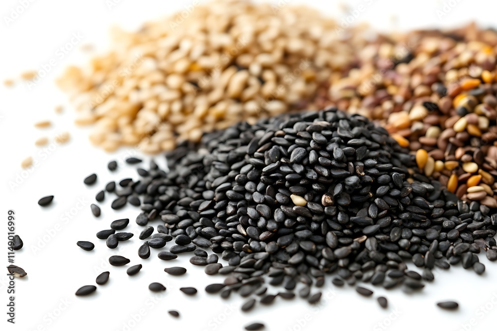 sesame seeds isolated on white background sesame seeds isolated on white background