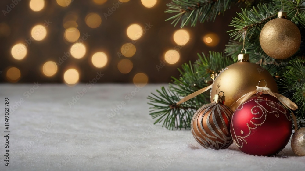 Christmas lights and ornaments background Happy holiday. Christmas lights and ornaments background Happy holiday.