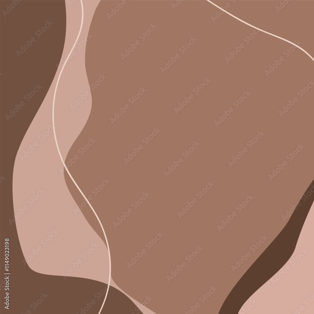 Mocha Mousse color of the year 2025. Abstract brown background with square frame. Vector illustration for designers. Color concept. Mocha Mousse color of the year 2025. Abstract brown background with square frame. Vector illustration for designers. Color concept.