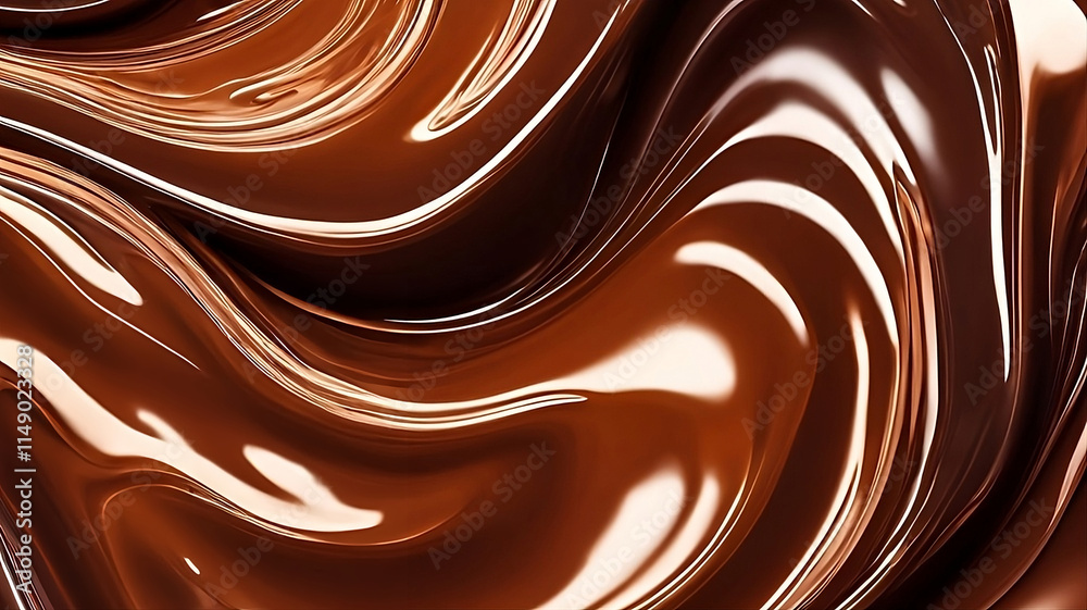 Image of a processed collage of melted liquid chocolate texture. Image of a processed collage of melted liquid chocolate texture.