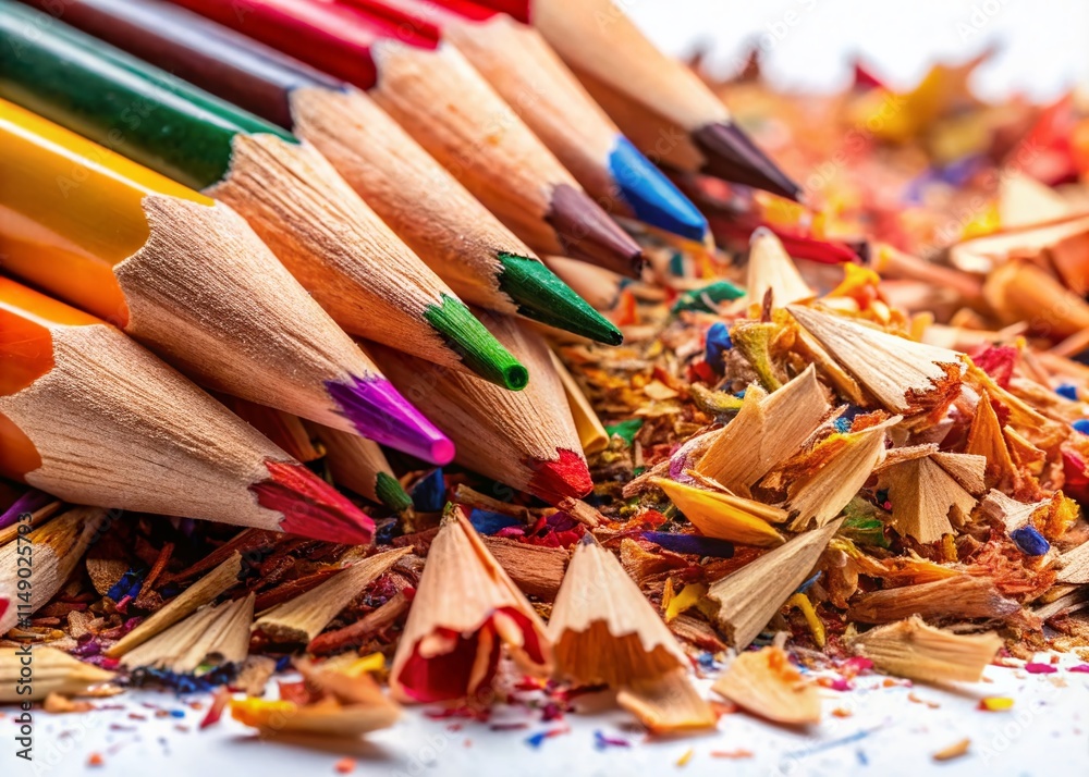 Exploding Pencil Photography: Creative Wood Shaving Art - High-Resolution Images Exploding Pencil Photography: Creative Wood Shaving Art - High-Resolution Images
