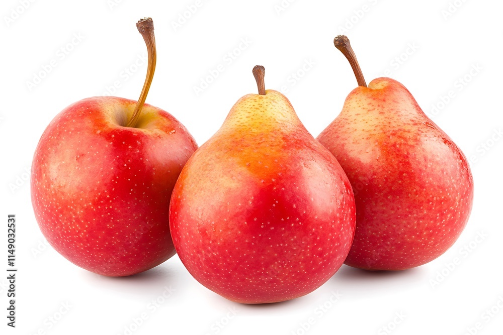 pear with stem isolated on white background pear with stem isolated on white background