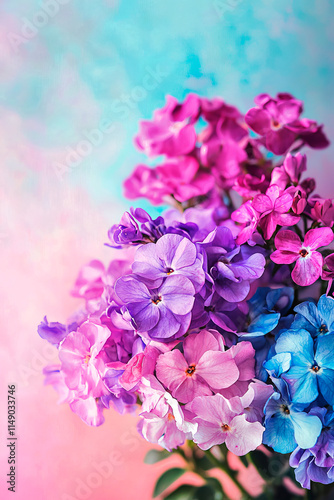 Wallpaper Mural Pink flowers of paniculate phlox, close-up. Spring and summer flowers. Torontodigital.ca
