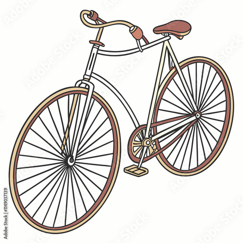 vintage bicycle vector photo