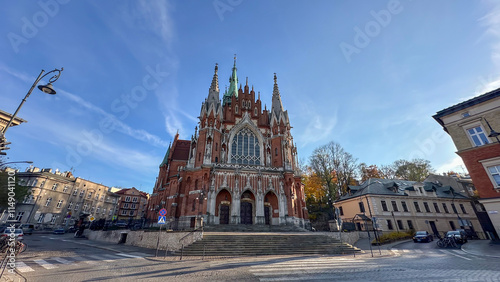 Krakow Old Town St. Mary's Basilica Main Market Square St Florians gate and Barbakan Royal Castle St. Joseph's Church photo