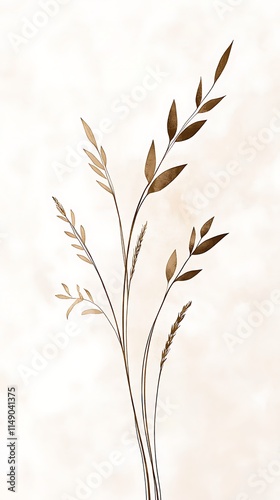 wheat stalk isolated on white background photo