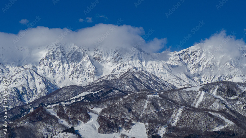 custom made wallpaper toronto digital長野県白馬村 スキー場 遠景 北アルプス