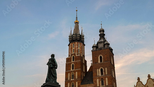 Krakow Old Town St. Mary's Basilica Main Market Square St Florians gate and Barbakan Royal Castle St. Joseph's Church photo