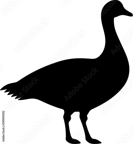 goose black silhouette vector logo