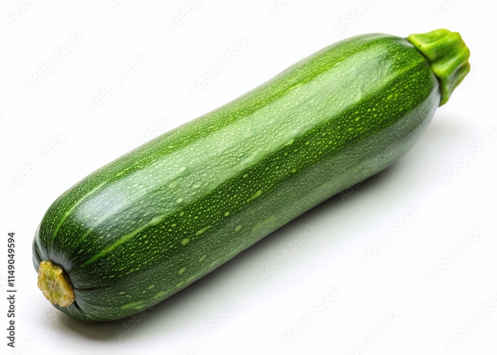 Fresh Green Zucchini Isolated on White Background - Tilt-Shift Photography Fresh Green Zucchini Isolated on White Background - Tilt-Shift Photography