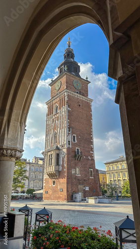 Krakow Old Town St. Mary's Basilica Main Market Square St Florians gate and Barbakan Royal Castle St. Joseph's Church photo