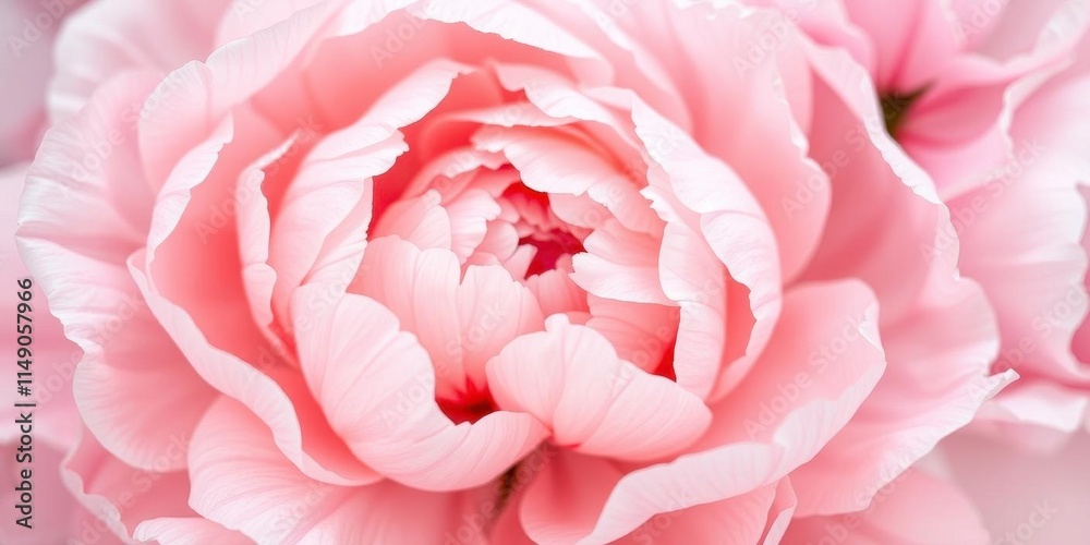 Pink peony flowers in full bloom, creating a soft and romantic background, petals, peony, soft