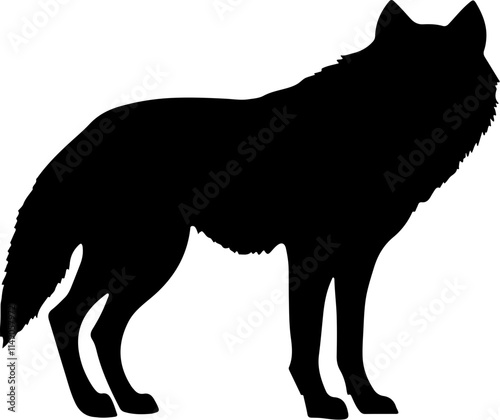 wolf black silhouette vector logo