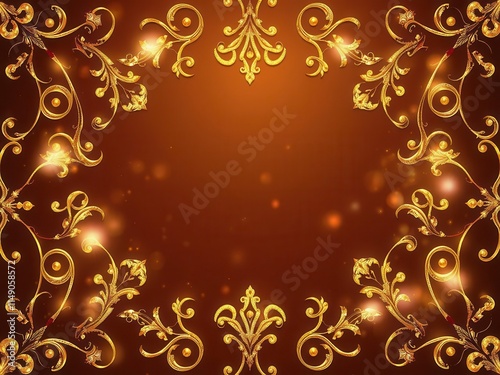 Elegant and luxurious golden textured background with shimmering light effects, artistic, decoration, glow