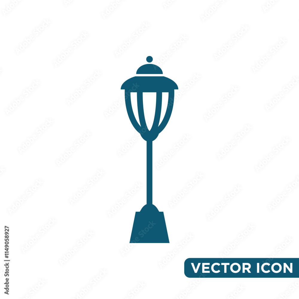 Minimalist Garden Lamp Icon Design Template Minimalist Garden Lamp Icon Design Template