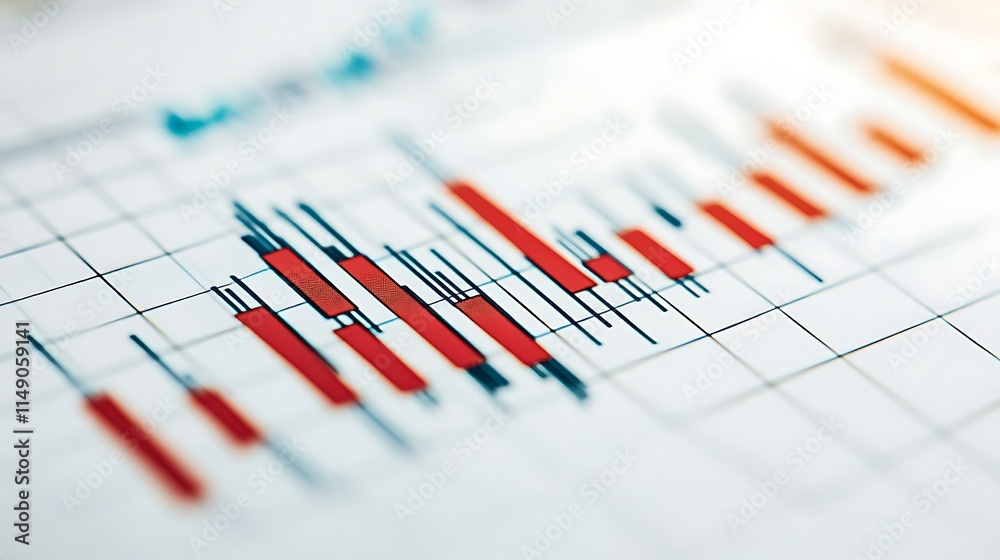 mutual fund performance chart with bars and lines isolated on white background mutual fund performance chart with bars and lines isolated on white background
