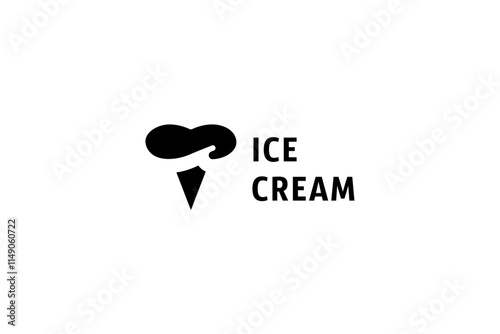 Ice cream logo design template