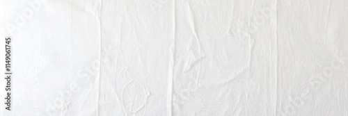 Panorama of vintage white cloth texture with seamless background, fabric, natural