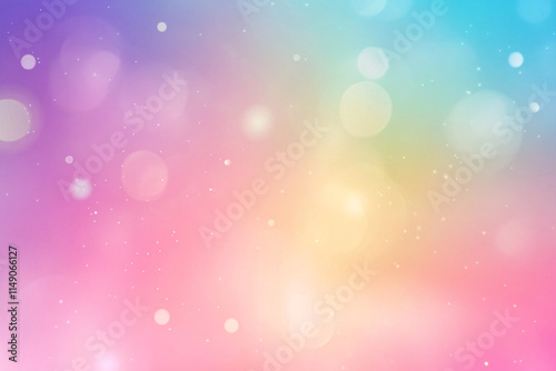 A soft bokeh pastel gradient background featuring pink blue and yellow hues with glowing circles creating a dreamy atmosphere 