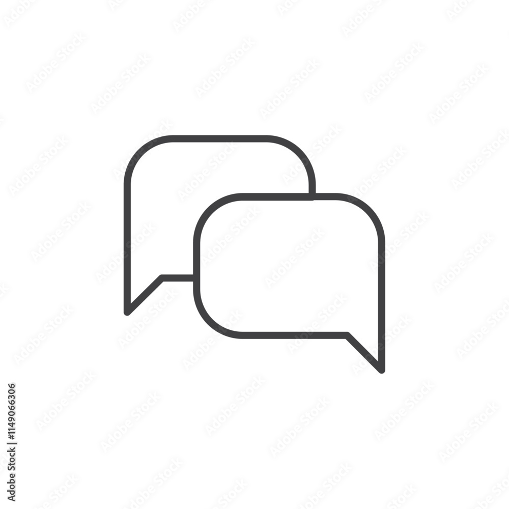 Chats icon Vector logo set flat Chats icon Vector logo set flat