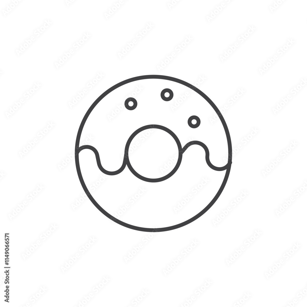 Fototapeta premium Donut icon Vector logo set flat