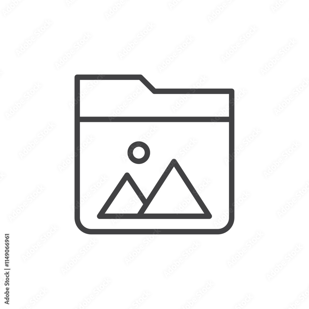 Image folder icon Vector logo set flat Image folder icon Vector logo set flat